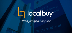 Local Buy Pre-Qualified Supplier badge with Synectic Accountants & Advisers Devonport signage in background